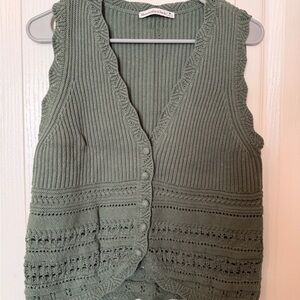 NWOT - Abercrombie & Fitch Olive Knit Vest